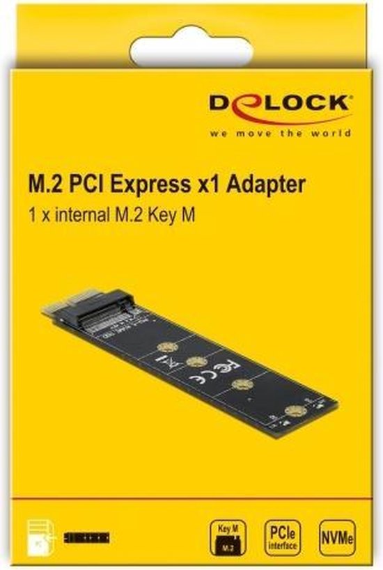 Delock - M.2 PCI Express x1 Adapter - NVMe SSD | bol.com