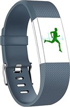 By Qubix - Fitbit Charge 2 sportbandje (Large) - Denim - Fitbit charge bandjes