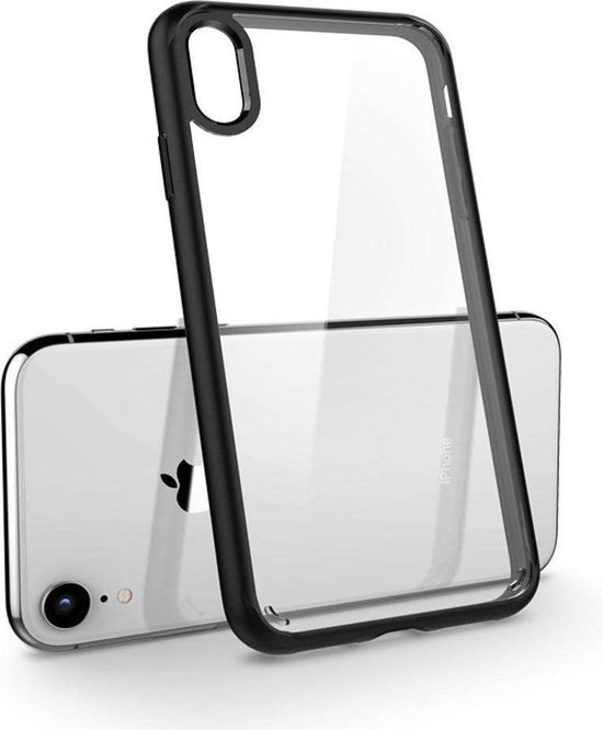 Hoesje Apple iPhone Xr Spigen Ultra Hybrid Case Mat/Zwart