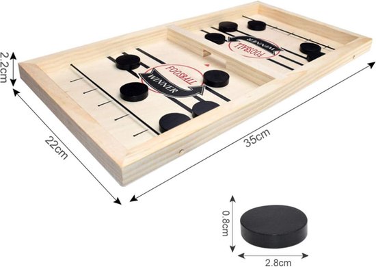 Aragallant Hockeytafelspel, houten hockey, desktop battle 2 in 1