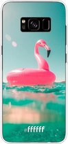 Samsung Galaxy S8 Plus Hoesje Transparant TPU Case - Flamingo Floaty #ffffff