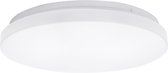 LED Plafondlamp - Aigi Alona - Opbouw Rond - 12W - Helder/Koud Wit 6500K - Mat Wit - Kunststof - BSE