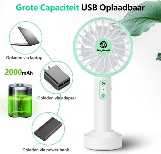 BenjaGoods Mini VentilatorLED LampUSB...