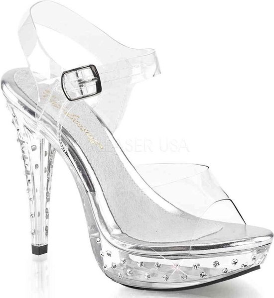 Fabulicious - COCKTAIL-508SDT Sandaal met enkelband - US 6 - 36 Shoes - Wit