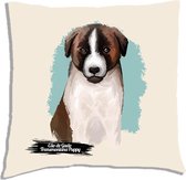 Sierkussen - Cão De Gado Transmontano - Wit - 45 Cm X 4.5 Cm