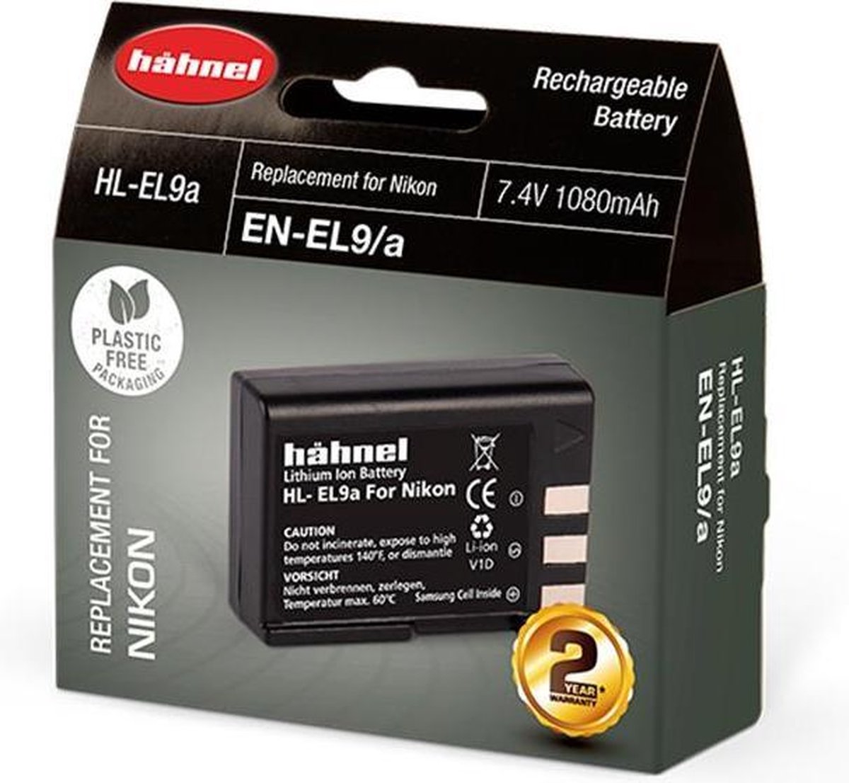 Batterie Li-Ion Hähnel HL-EL9a - Nikon EN-EL9 (A / E) | bol.com