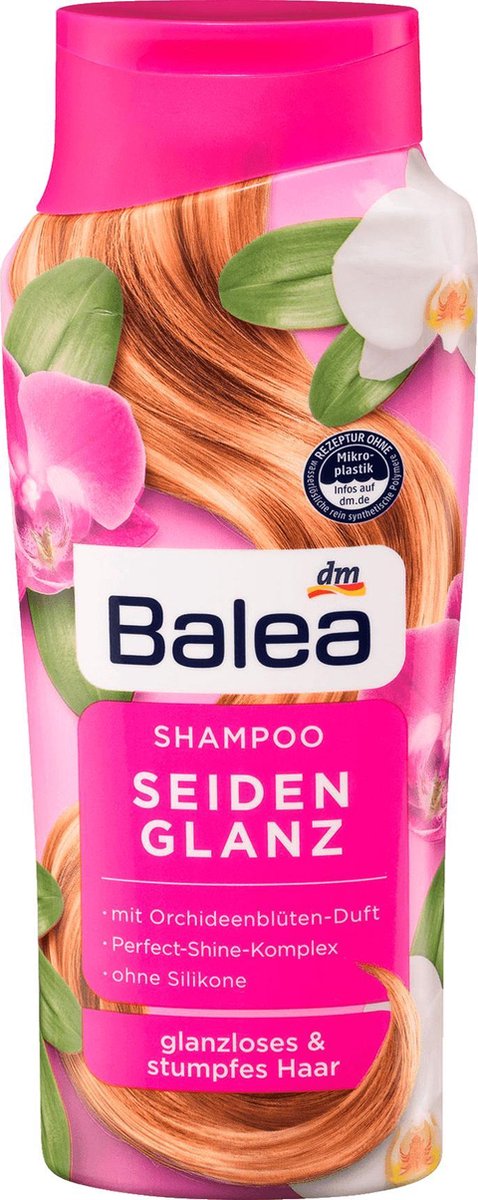 DM Balea Shampoo zijdeglans met orchideebloesemgeur - Zonder siliconen (300 ml)