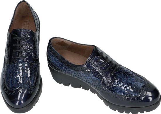 Wonders -Ladies - bleu foncé - chaussures à lacets basses - taille 36 |  bol.com