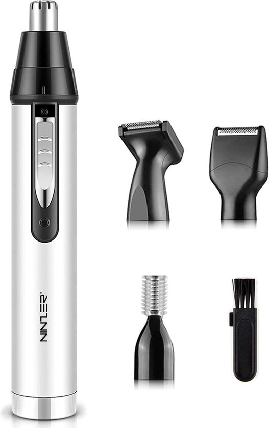 Ninzer 4-in-1 Multifunctionele Oplaadbare Trimmer voor Neus, Oor, Wenkbrauw, Baardhaar