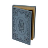 Opbergdoos - Boek Doos - Kunstleren Boekdoos - Boek Doos Schild Blauw - 24,1 x 15,8 cm