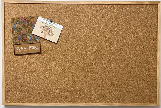 Beschrijving deken Supplement Prikbord Kurk - Kurk & Co | 60 x 40 cm| Inclusief gratis punaises en  ophangsysteem |... | bol.com