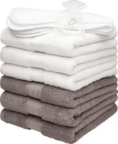 TOWELZ® Luxe hotel- & spa wellness handdoeken set 6L - inclusief GRATIS gezichtshanddoek en bamboegeur zeepje