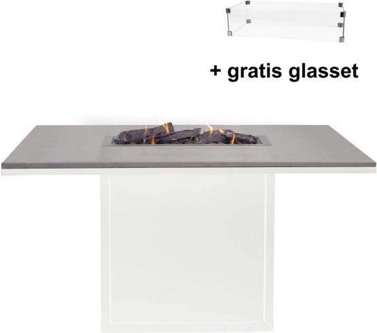 Cosi Cosiloft 120 - Fire Table - White with Grey