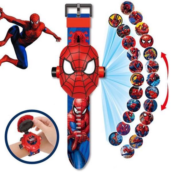 Spiderman Marvel Projector Horloge - Digitale Kinder Horloge - Speelgoed Watch