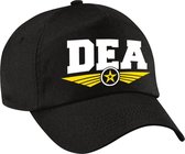 DEA agente verkleed pet zwart voor volwassenen - politie drugs bestrijding / geheime dienst baseball cap - verkleedaccessoires voor o.a. carnaval