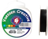 1x Nylon hobby binddraad/etalagedraad 0,25 mm x 50 meter op rol - Zwart - Sieradendraad - Visdraad - Nylon draad op rol