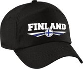Finland landen pet / baseball cap zwart kinderen