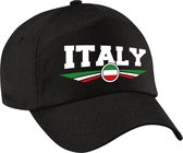 Italie / Italy landen pet zwart volwassenen - supporters kleding baseball cap - EK / WK / Olympische spelen outfit