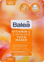 Balea Gezichtsmasker vitamine C 2-fasen - met vitamine C en hyaluronzuur - Doekmasker (1 stuk)