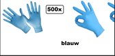 500x Handschoenen nitril blauw merk Comfort - bacteriën, virussen - maat M - 500 stuks