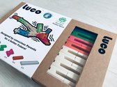 Luco Toys Gekleurde Houten Blokken en Plankjes - 65 Stuks