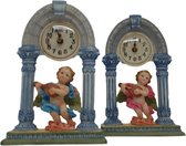 Klokken staand met engel decoratie beeldjes – set van 2 staande klokjes 24 cm hoog polyresin | GerichteKeuze