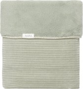 Koeka baby wiegdeken Vik - corduroy met teddy - groen - 75x100 cm