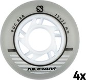 Nijdam Inline skate wielen - 72x24 mm - 4st - Zilver