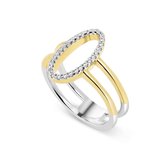 Silver Rose -R2145W-64 -Ring -925 Zilver gerodineerd -Cubic Zirkonia