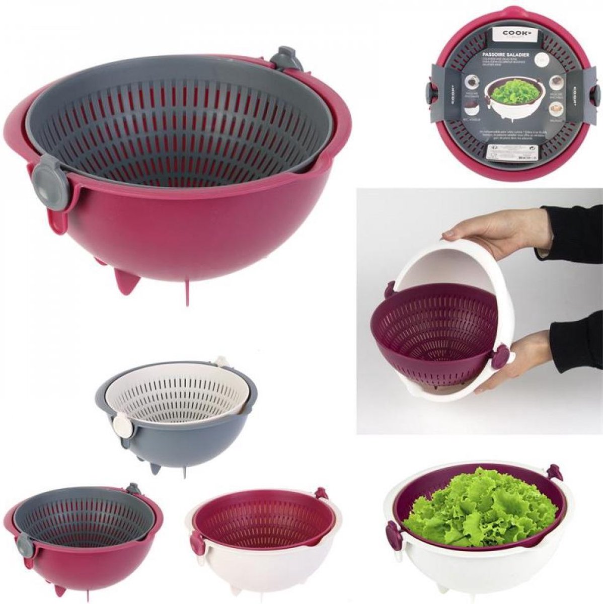 Vintage donkergeel Tupperware vergiet of handzeef met steel | Verkocht