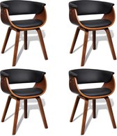 Eetkamerstoelen set 4 stuks (Incl LW anti kras viltjes) - Eetkamer stoelen - Extra stoelen voor huiskamer - Dineerstoelen – Tafelstoelen