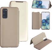 Goud hoesje Samsung Galaxy S20 - Book Case