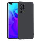Huawei P40 Pro plus zwart Backcover hoesje - silicone