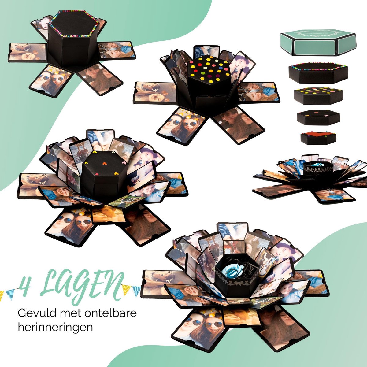 Explosion Box Set Inclusief Versiering En Gevouwen Uniek Cadeau Voor