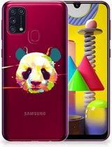 Back Case TPU Siliconen Hoesje Geschikt voor Samsung Galaxy M31 Smartphone hoesje Panda Color