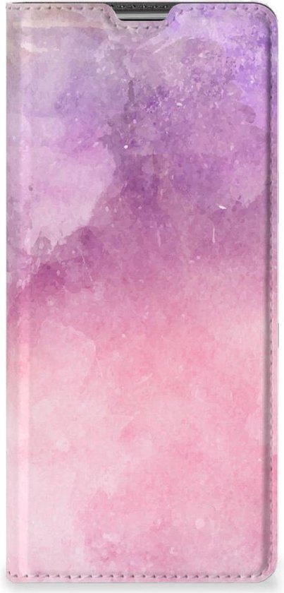 Belle coque de téléphone Sony Xperia L4 housse de Bookcase Pink violet peinture