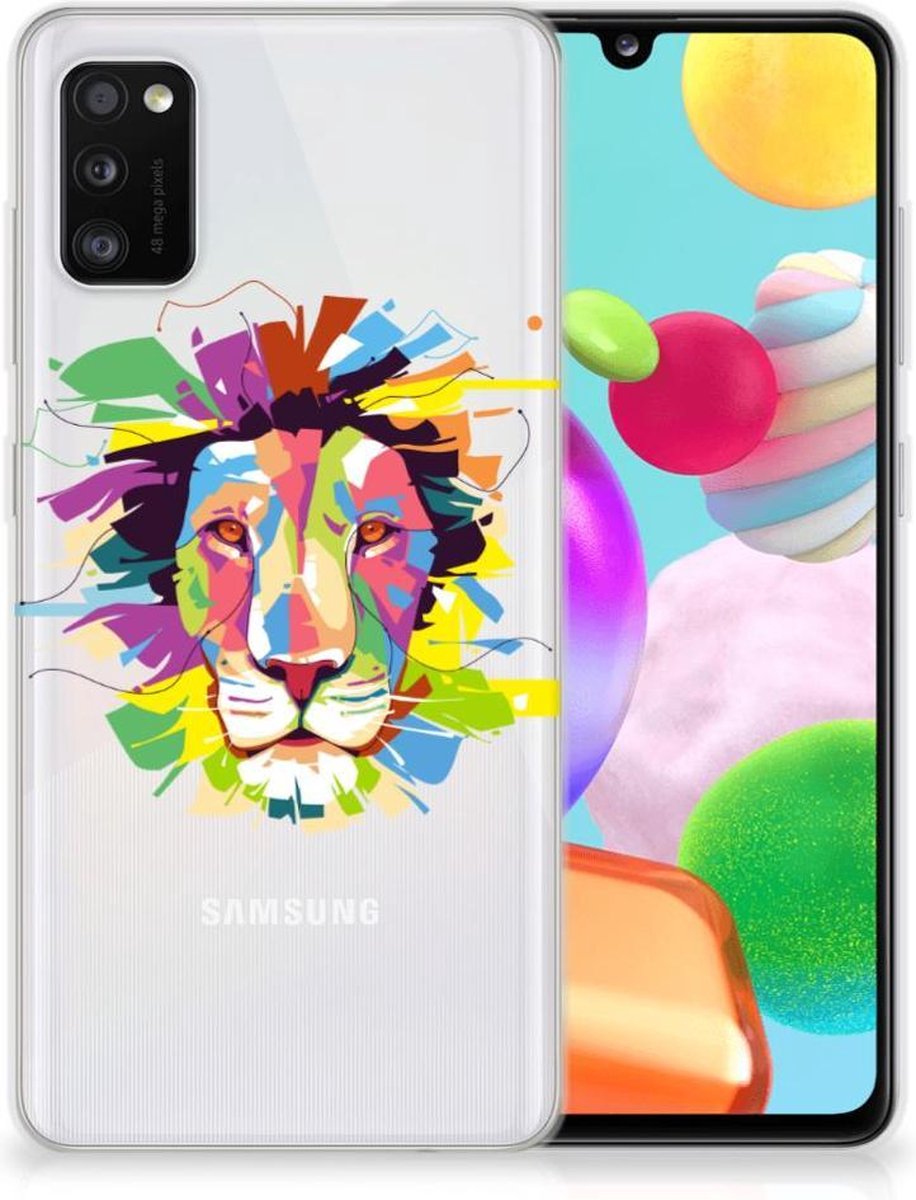 Samsung Galaxy A41 Telefoonhoesje met Naam Lion Color