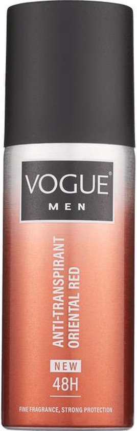 Vogue Men Deo Spray / Anti Perspirant - Oriental Red - Voordeelverpakking 6 x 150 ml - Vogue