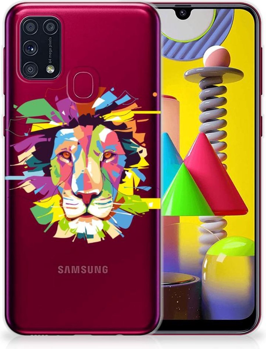 Samsung Galaxy M31 Telefoonhoesje met Naam Lion Color