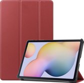 Case2go - Tablet Hoes geschikt voor Samsung Galaxy Tab S7 Hoes (2020) - Tri-Fold Book Case - Donker Rood