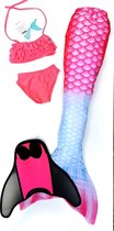 Zeemeermin staart set| Mermaid staart, Bikiniset en Monovin | Pastel maat 130 | Nieuw model 2024!