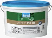 Herbol -Zenit PU 10- Soie- mate PU-Murs et plafonds intérieurs, comme Herbol satinée mate de haute qualité pour, entre autres, tissu en fibre de verre et papier peint à peindre.12,5L
