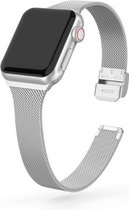 Geschikt voor Apple watch - Milanees Horloge Band - Zilver 38/40 MM Milanese Gesp Armband Voor Apple Watch Series 1/2/3/4/5/6/se