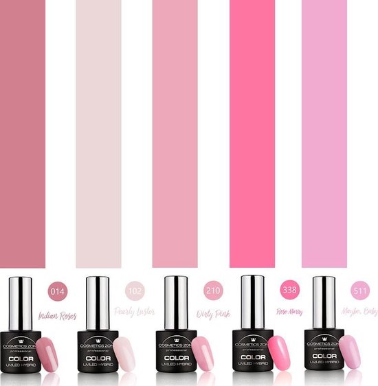 Continent voorzien Schrikken Cosmetics Zone Gellak Set 5 kleuren Roze | bol.com