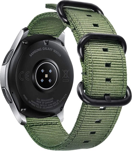Nylon Smartwatch bandje Geschikt voor Samsung Galaxy Watch 46mm nylon