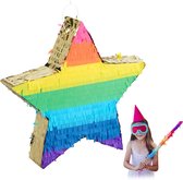 Relaxdays pinata ster - regenboog - verjaardag - decoratie - piñata - zelf vullen - kind