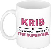 Kris The woman, The myth the supergirl cadeau koffie mok / thee beker 300 ml