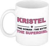 Kristel The woman, The myth the supergirl cadeau koffie mok / thee beker 300 ml