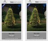 2x stuks boomverlichting lichtnetten / netverlichting met timer 320 lampjes warm wit 210 - 250 cm - Voor binnen en buiten gebruik