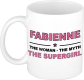 Fabienne The woman, The myth the supergirl cadeau koffie mok / thee beker 300 ml